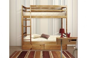Кровать двухъярусная из массивной древесины Классика в Губахе - gubaha.ok-mebel.com | фото 1
