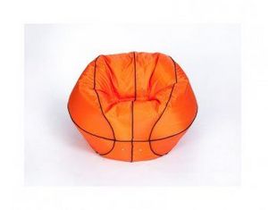 Кресло-мешок Баскетбольный мяч малый оранжево-черное в Губахе - gubaha.ok-mebel.com | фото 1