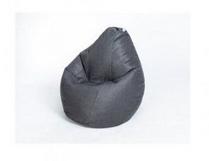 Кресло-мешок Груша велюр темно - серое большое в Губахе - gubaha.ok-mebel.com | фото 1