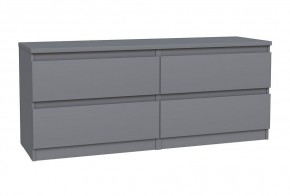 2.03.03.100.4 КАСТОР тумба 4 ящика RU серая в Губахе - gubaha.ok-mebel.com | фото