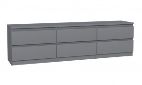2.03.03.110.4 КАСТОР тумба 6 ящиков RU серая в Губахе - gubaha.ok-mebel.com | фото