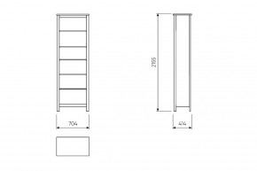 2.08.07.110.6 САГА стеллаж 70 темно-бирюзовый RU в Губахе - gubaha.ok-mebel.com | фото