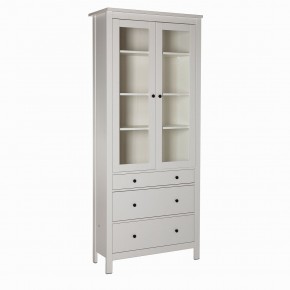 2.08.07.130.1 САГА шкаф с витриной 90 белый RU в Губахе - gubaha.ok-mebel.com | фото