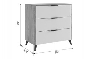 АДАМ К2 Спальный гарнитур (графит) в Губахе - gubaha.ok-mebel.com | фото 5