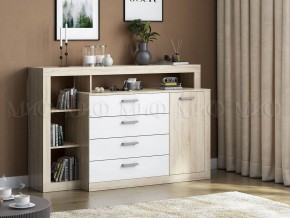 Ангара Комод (Белый глянец/Сонома) в Губахе - gubaha.ok-mebel.com | фото 2