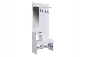 БАСКО Прихожая К9 (белое дерево) в Губахе - gubaha.ok-mebel.com | фото 3