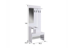БАСКО Прихожая К9 (белое дерево) в Губахе - gubaha.ok-mebel.com | фото 4