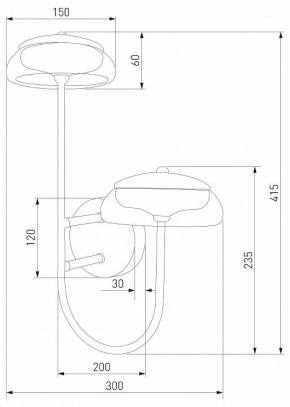 Бра Eurosvet Fungo 50388/2 LED черный в Губахе - gubaha.ok-mebel.com | фото 5