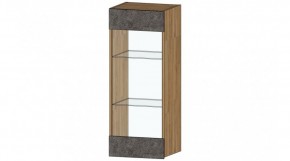 ДАЛЛАС Шкаф со стеклом (цемент темный) в Губахе - gubaha.ok-mebel.com | фото