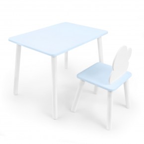 Детский комплект стол и стул «Облачко» Rolti Baby  (голубая столешница/голубое сиденье/белые ножки) в Губахе - gubaha.ok-mebel.com | фото