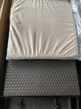 Диван пластиковый Корфу (Corfu love seat) коричневый - серо-бежевый* в Губахе - gubaha.ok-mebel.com | фото 5