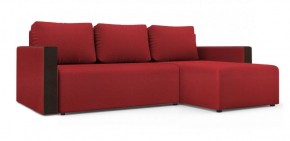 Диван угловой Алиса 3 Bahama RED - Teos Dark Brown в Губахе - gubaha.ok-mebel.com | фото