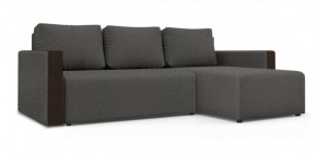 Диван угловой Алиса 3 Bahama STEEL - Teos Dark Brown в Губахе - gubaha.ok-mebel.com | фото