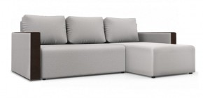 Диван угловой Алиса 3 Bahama WHITE - Teos Dark Brown в Губахе - gubaha.ok-mebel.com | фото