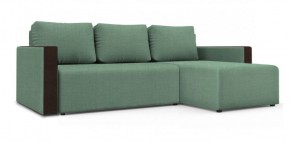 Диван угловой Алиса 3 Vital ALOE - Teos Dark Brown в Губахе - gubaha.ok-mebel.com | фото