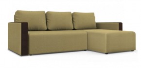 Диван угловой Алиса 3 Vital BANANA - Teos Dark Brown в Губахе - gubaha.ok-mebel.com | фото