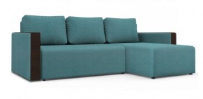 Диван угловой Алиса 3 Vital BLUE - Teos Dark Brown в Губахе - gubaha.ok-mebel.com | фото