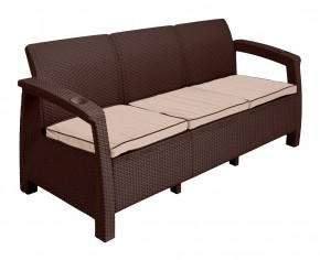 Диван Yalta Premium Sofa 3 Set (Ялта) шоколадный (+подушки под спину) в Губахе - gubaha.ok-mebel.com | фото 2