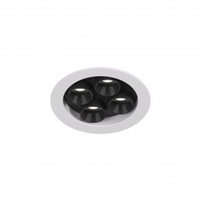 DK2510-WB Встраиваемый светильник SPACE со светодиодом d65 220V 8W 38° 4000К IP20 белый/черный алюминий в Губахе - gubaha.ok-mebel.com | фото 4