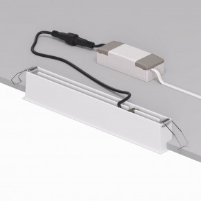 DK2515-WB Встраиваемый светильник SPACE со светодиодом L240mm 220V 20W 38° 4000К IP20 белый/черный алюминий в Губахе - gubaha.ok-mebel.com | фото 3