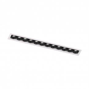 DK2515-WB Встраиваемый светильник SPACE со светодиодом L240mm 220V 20W 38° 4000К IP20 белый/черный алюминий в Губахе - gubaha.ok-mebel.com | фото 4