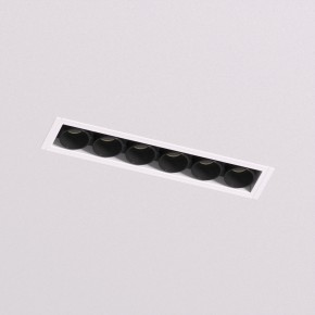 DK2531-WB Встраиваемый светильник SPACE со светодиодом под шпатлевку L126mm 220V 10W 38° 4000К IP20 белый/черный алюминий в Губахе - gubaha.ok-mebel.com | фото 2