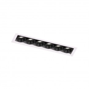 DK2531-WB Встраиваемый светильник SPACE со светодиодом под шпатлевку L126mm 220V 10W 38° 4000К IP20 белый/черный алюминий в Губахе - gubaha.ok-mebel.com | фото 6