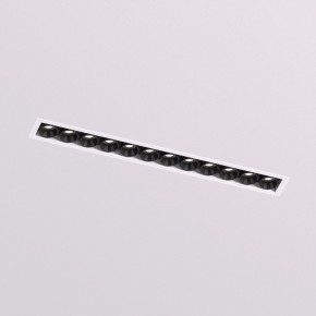 DK2532-WB Встраиваемый светильник SPACE со светодиодом под шпатлевку L240mm 220V 20W 38° 4000К IP20 белый/черный алюминий в Губахе - gubaha.ok-mebel.com | фото
