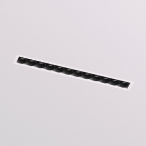 DK2532-WB Встраиваемый светильник SPACE со светодиодом под шпатлевку L240mm 220V 20W 38° 4000К IP20 белый/черный алюминий в Губахе - gubaha.ok-mebel.com | фото 2