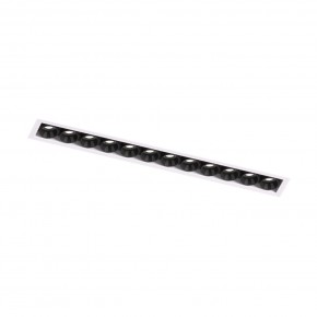 DK2532-WB Встраиваемый светильник SPACE со светодиодом под шпатлевку L240mm 220V 20W 38° 4000К IP20 белый/черный алюминий в Губахе - gubaha.ok-mebel.com | фото 5