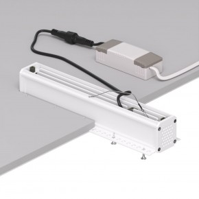 DK2532-WB Встраиваемый светильник SPACE со светодиодом под шпатлевку L240mm 220V 20W 38° 4000К IP20 белый/черный алюминий в Губахе - gubaha.ok-mebel.com | фото 6