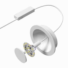 DK2700-WH Встраиваемый светильник, IP 20, 7 Вт, LED 3000, белый, алюминий в Губахе - gubaha.ok-mebel.com | фото 4