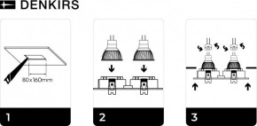 DK3022-WH Встраиваемый светильник, IP 20, 10 Вт, GU5.3, LED, белый, пластик в Губахе - gubaha.ok-mebel.com | фото 6
