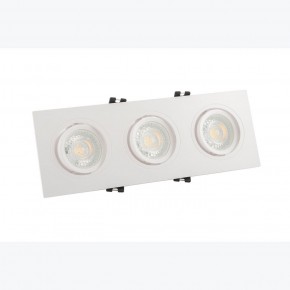 DK3023-WH Встраиваемый светильник, IP 20, 10 Вт, GU5.3, LED, белый, пластик в Губахе - gubaha.ok-mebel.com | фото 1