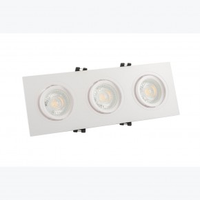 DK3023-WH Встраиваемый светильник, IP 20, 10 Вт, GU5.3, LED, белый, пластик в Губахе - gubaha.ok-mebel.com | фото 2