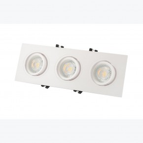 DK3023-WH Встраиваемый светильник, IP 20, 10 Вт, GU5.3, LED, белый, пластик в Губахе - gubaha.ok-mebel.com | фото 3