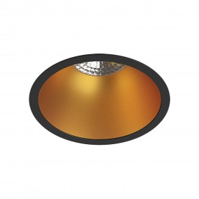 DK3026-BG Встраиваемый светильник, IP 20, 10 Вт, GU5.3, LED, черный/золотой, пластик в Губахе - gubaha.ok-mebel.com | фото