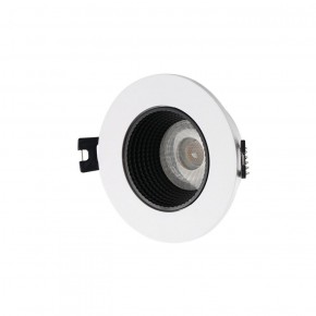 DK3061-WH+BK Встраиваемый светильник, IP 20, 10 Вт, GU5.3, LED, белый/черный, пластик в Губахе - gubaha.ok-mebel.com | фото 1