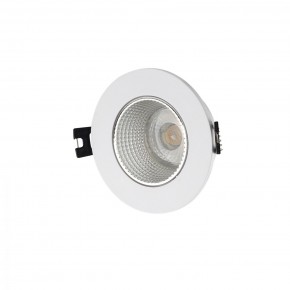 DK3061-WH+CH Встраиваемый светильник, IP 20, 10 Вт, GU5.3, LED, белый/хром, пластик в Губахе - gubaha.ok-mebel.com | фото