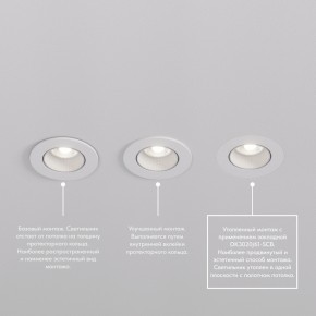 DK3061-WH Встраиваемый светильник, IP 20, 10 Вт, GU5.3, LED, белый/белый, пластик в Губахе - gubaha.ok-mebel.com | фото 4