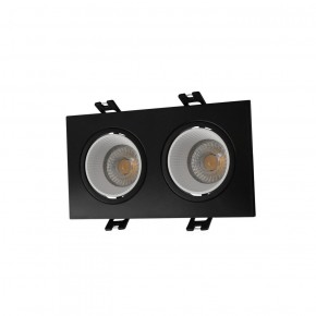 DK3072-BK+WH Встраиваемый светильник, IP 20, 10 Вт, GU5.3, LED, черный/белый, пластик в Губахе - gubaha.ok-mebel.com | фото 1