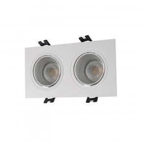 DK3072-WH+CH Встраиваемый светильник, IP 20, 10 Вт, GU5.3, LED, белый/хром, пластик в Губахе - gubaha.ok-mebel.com | фото