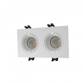 DK3072-WH Встраиваемый светильник, IP 20, 10 Вт, GU5.3, LED, белый/белый, пластик в Губахе - gubaha.ok-mebel.com | фото 1