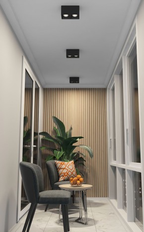 DK3085-BK+CH Светильник накладной IP 20, 10 Вт, GU5.3, LED, черный/хром, пластик в Губахе - gubaha.ok-mebel.com | фото 2