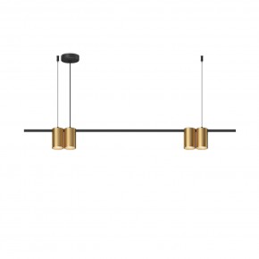 DK4061-BK+SG Подвесной светильник ORBIT, IP20, 4xGU10 LED до 15 Вт, черный + сатинированное золото, алюминий в Губахе - gubaha.ok-mebel.com | фото 3