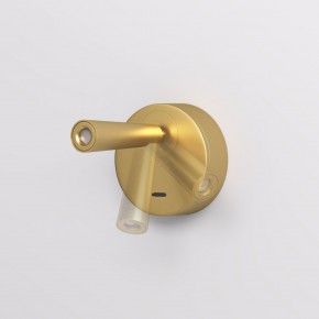DK5072-SB Бра SHINE WALL со светодиодом, D104*H68, IP20, 3000К, 3W, RA?90, сатинированная латунь, алюминий в Губахе - gubaha.ok-mebel.com | фото 3