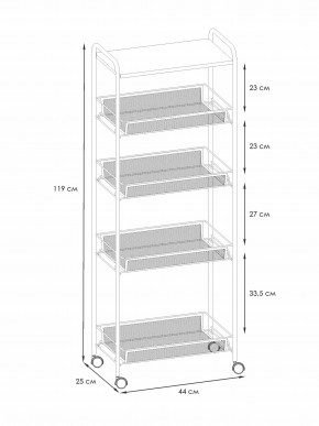 Э 443 ГР Этажерка "Ладья 25КС" Графит в Губахе - gubaha.ok-mebel.com | фото 2