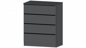 ЭЛЕГАНТ Комод 4 ящика (графит) в Губахе - gubaha.ok-mebel.com | фото