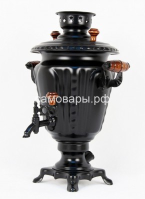 Электрический самовар "Черный Русский" матовая рюмка в наборе на 3 литра (Ограниченная серия) в Губахе - gubaha.ok-mebel.com | фото 2