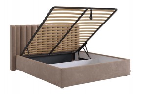 ЕВА Кровать с ПМ 1600 (латте) в Губахе - gubaha.ok-mebel.com | фото